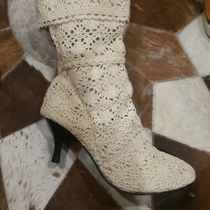 Ladies Ankle Boots 2.75" heel Lace New